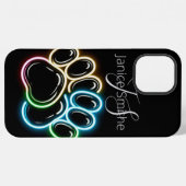ネオンドッグポーズモノグラム iPhoneケース (裏面横)