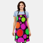 ネオンドットパーティー エプロン (着用した状態)