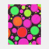 ネオンドットパーティー フリースブランケット (正面)