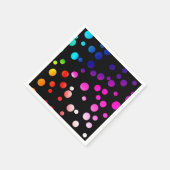 ネオンドット（黒） スタンダードカクテルナプキン (角)