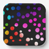 ネオンドット（黒） ペーパープレート (正面)