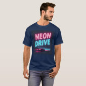 ネオンドライブ レトロシンワーヴデザイン Tシャツ (正面フル)