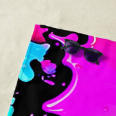 ネオンドライ絵を描プスデザイン ビーチタオル (インサイチュ)