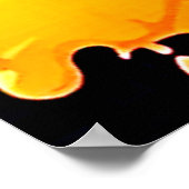 ネオンドライ絵を描プスデザイン ポスター (角)