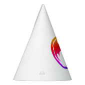 ネオンドラゴンの白いパーティー帽 パーティーハット (左)