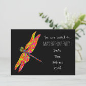 ネオンドラゴンフライの少女誕生日パーティー 招待状 (スタンド正面)