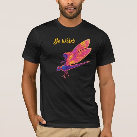 ネオンドラゴンフライシャツ - 美しい自然の変容 Tシャツ (正面)