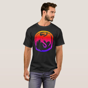 ネオンドラゴンブラックTシャツ Tシャツ