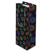 ネオンドリッピングハート及びデイジー抱き枕 ワインギフトバッグ (正面アングル)