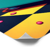 ネオンドリームにダイヤル – レトロシュールポップ・アートのアート ポスター (角)