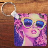 ネオンドリームガールフローラサングラス キーホルダー (正面)