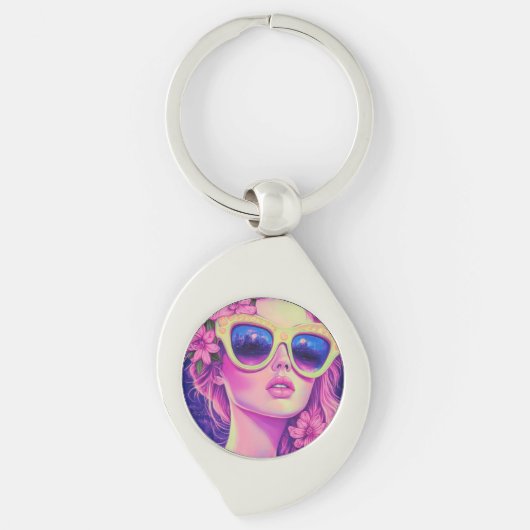 ネオンドリームガールフローラサングラス キーホルダー (正面)