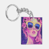 ネオンドリームガールフローラサングラス キーホルダー (正面左)