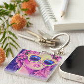 ネオンドリームガールフローラサングラス キーホルダー (正面右)
