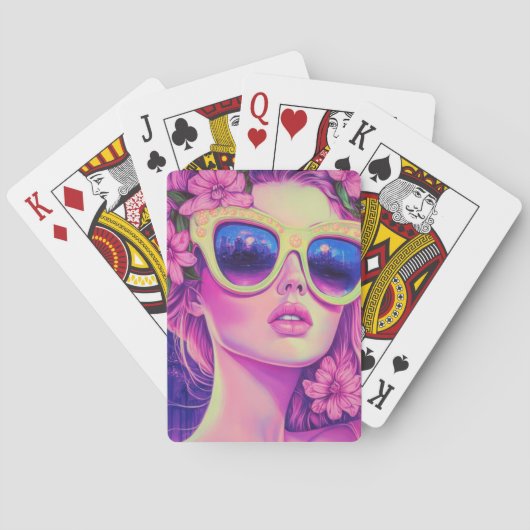 ネオンドリームガールフローラサングラス トランプ (裏面)