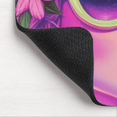 ネオンドリームガールフローラサングラス マウスパッド (コーナー)