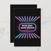 ネオンドリームスはっきりした – プロムモダン招待状 招待状 (正面/裏面)