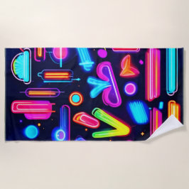 ネオンドリームスケープ交響曲 ビーチタオル