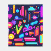 ネオンドリームスケープ交響曲 フリースブランケット (正面)