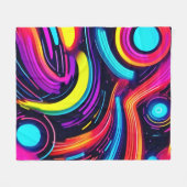 ネオンドリームスケープ フリースブランケット (正面(横))