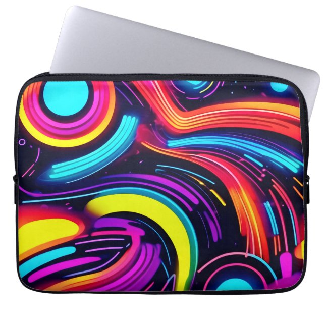 ネオンドリームスケープ ラップトップスリーブ (正面)