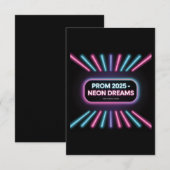 ネオンドリームス - 大胆な現代のプロム招待状 招待状 (正面/裏面)