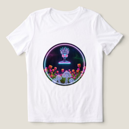 ネオンドリーム開花ティー✨🌷 トライブレンドＴシャツ (デザイン正面)
