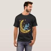 ネオンドリーム: 月面の宇宙飛行士 Tシャツ (正面フル)