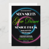ネオンナイツプロムハイスクール招待状 招待状 (正面/裏面)