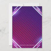 ネオンナイトアウト誕生日 招待状 (裏面)