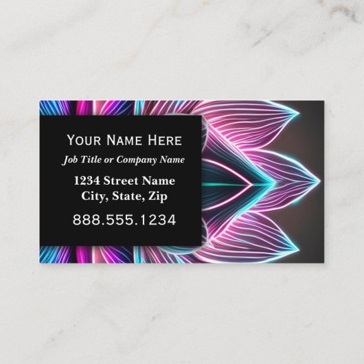 ネオンナイトクラブロータスフラワープロフェッショナルエグゼクティブ 名刺 (裏面)