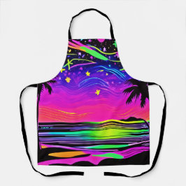 ネオンナイトビーチスケープ エプロン