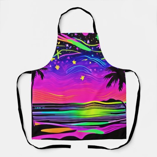 ネオンナイトビーチスケープ エプロン (正面)