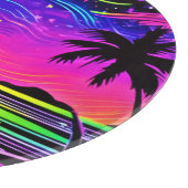 ネオンナイトビーチスケープ カッティングボード (角)