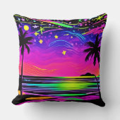 ネオンナイトビーチスケープ クッション (正面)