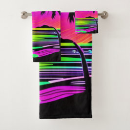 ネオンナイトビーチスケープ バスタオルセット