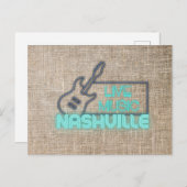 ネオンナッシュビルライブミュージックデザイン ポストカード (正面/裏面)