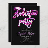 ネオンナーシング卒業パーティー 招待状 (正面/裏面)