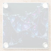 ネオンネクサス：織り込みテクノ構造オーガニック ガラスコースター (裏面)