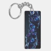 ネオンネクサス：織り込みテクノ構造オーガニック キーホルダー (正面左)