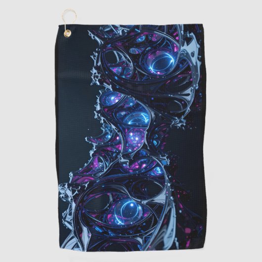 ネオンネクサス：織り込みテクノ構造オーガニック ゴルフタオル (正面)