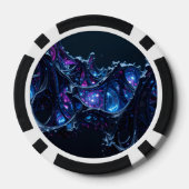 ネオンネクサス:織り込みテクノ構造オーガニック ポーカーチップ (裏面)