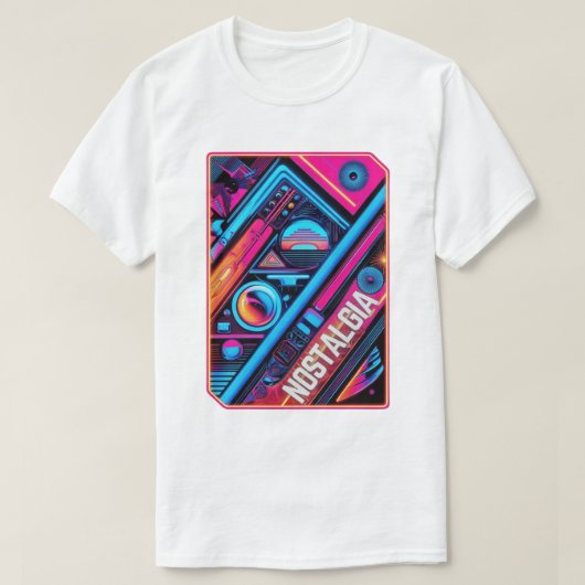 ネオンノスタルジア – ヴィンテージビベス Tシャツ (デザイン正面)