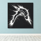 ネオンハイダイバーオンブラック キャンバスプリント (インサイチュ (ウッドフロア))