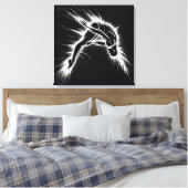 ネオンハイダイバーオンブラック キャンバスプリント (インサイチュ (寝室))