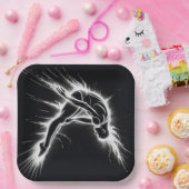 ネオンハイダイバーオンブラック ペーパープレート (パーティー)