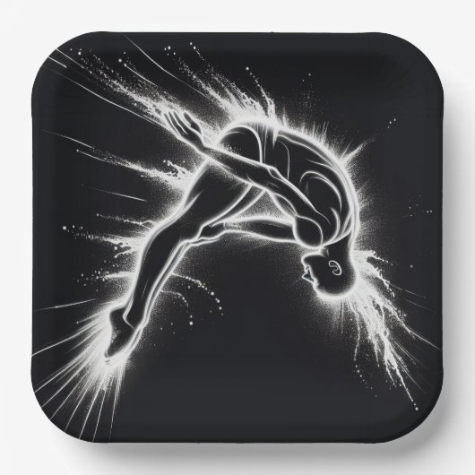 ネオンハイダイバーオンブラック ペーパープレート (正面)