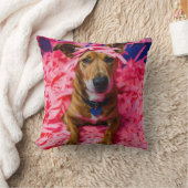 ネオンハッピードドッグサイドシュレッディング紙カオス クッション (ブランケット)