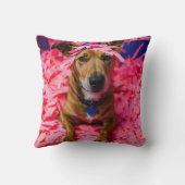 ネオンハッピードドッグサイドシュレッディング紙カオス クッション (裏面)