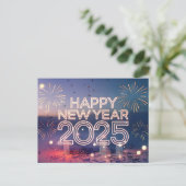ネオンハッピーニューイヤー2025花火 シーズンポストカード (スタンド正面)